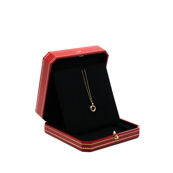 love necklace 2 diamond necklace 18k rg seri JGN568 - L'UXE LINK