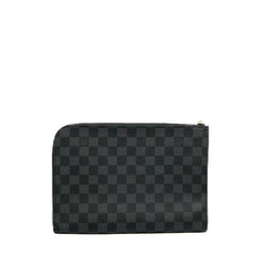 Damier Graphite Pochette Jour GM Zippy Clutch Bag PHW - L'UXE LINK