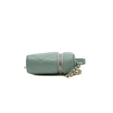 thumbnail mini vanity box with handle in green caviar LGHW seri 31