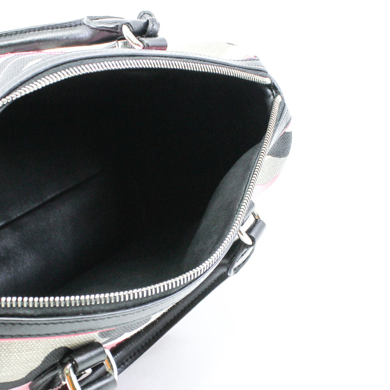 Christian Dior x Anselm Reyle Camouflage Canvas Boston Bag PHW - L'UXE LINK