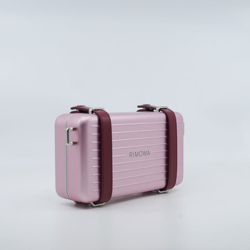 Dior X Rimowa Aluminum Rose Pink Clutch Bag PHW With Strap - L'UXE LINK