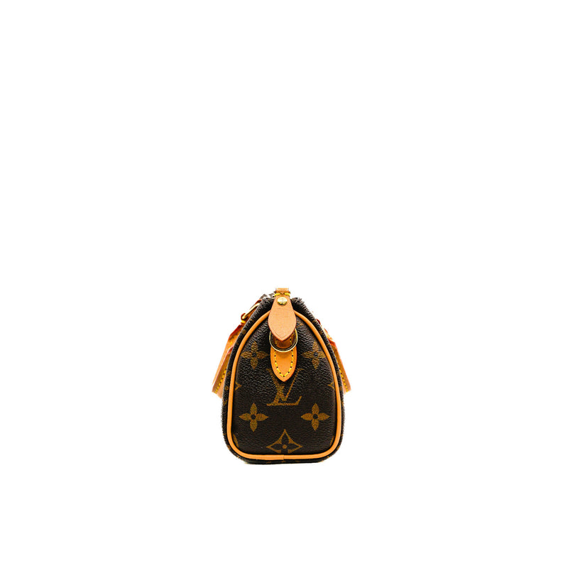 Nano Speedy In Monogram Canvas Bag GHW With Strap - L'UXE LINK