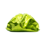thumbnail clutch bag in green patent