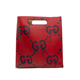 thumbnail gucci x trouble Andrew ghost tote in red leather ghw