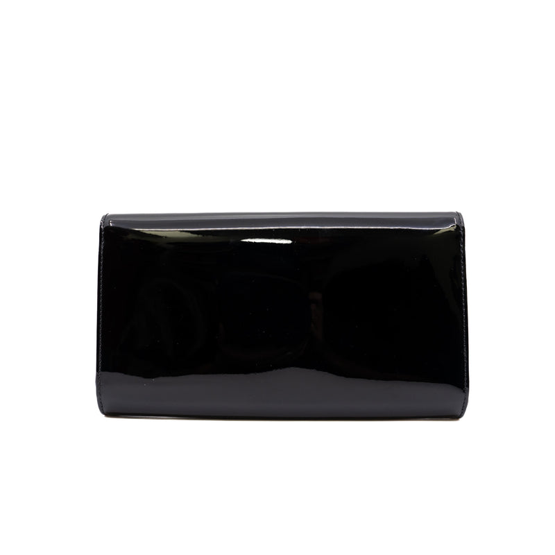 Louise Clutch Patent Leather Black Ghw 2014 - L'UXE LINK