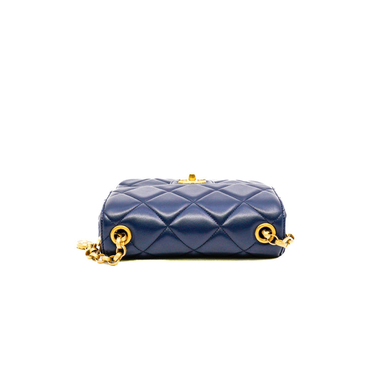 mini square cf in lambskin navy ghw #U0N7XXXX