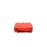 thumbnail mini square in lambskin orange pink ghw seri 24