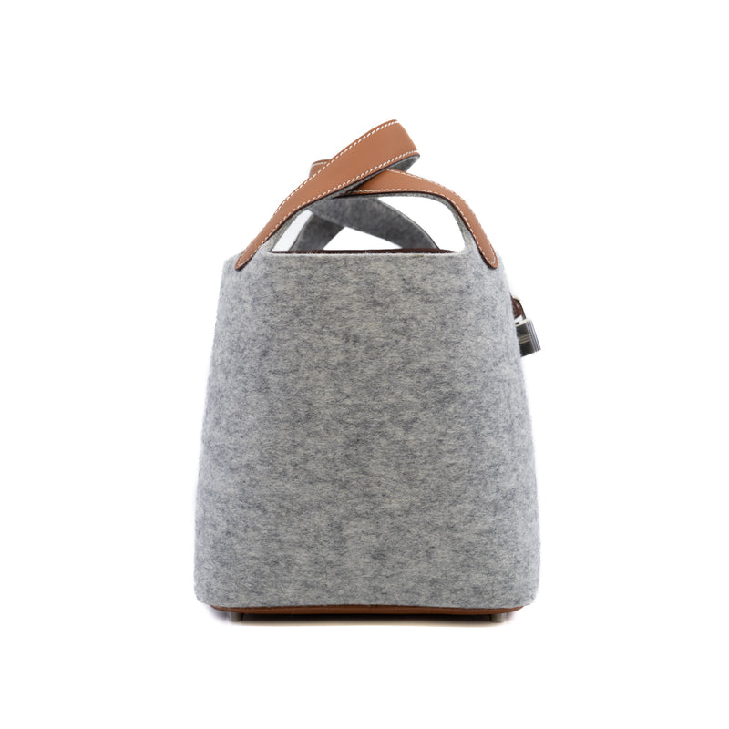Picotin Lock 18 Feutre/Swift Gris Clair/Gold PHW Y Stamp - L'UXE LINK