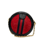 thumbnail circle bag red sude