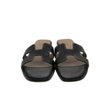 thumbnail H silpper black with brown Size 37