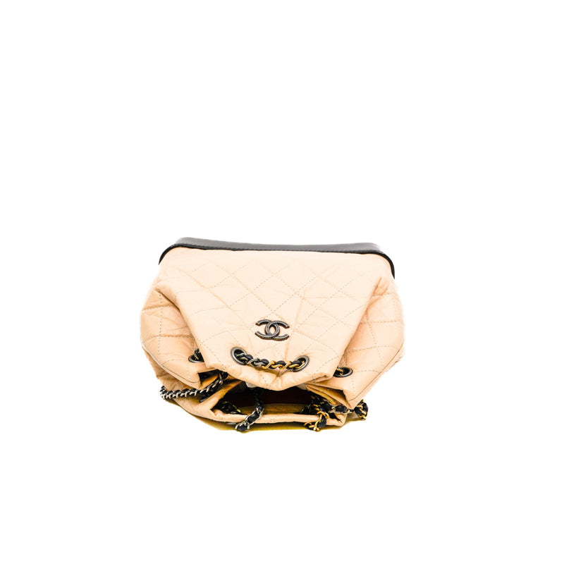 medium Gabrielle backpack in calfskin beige multicolor hardware seri 25