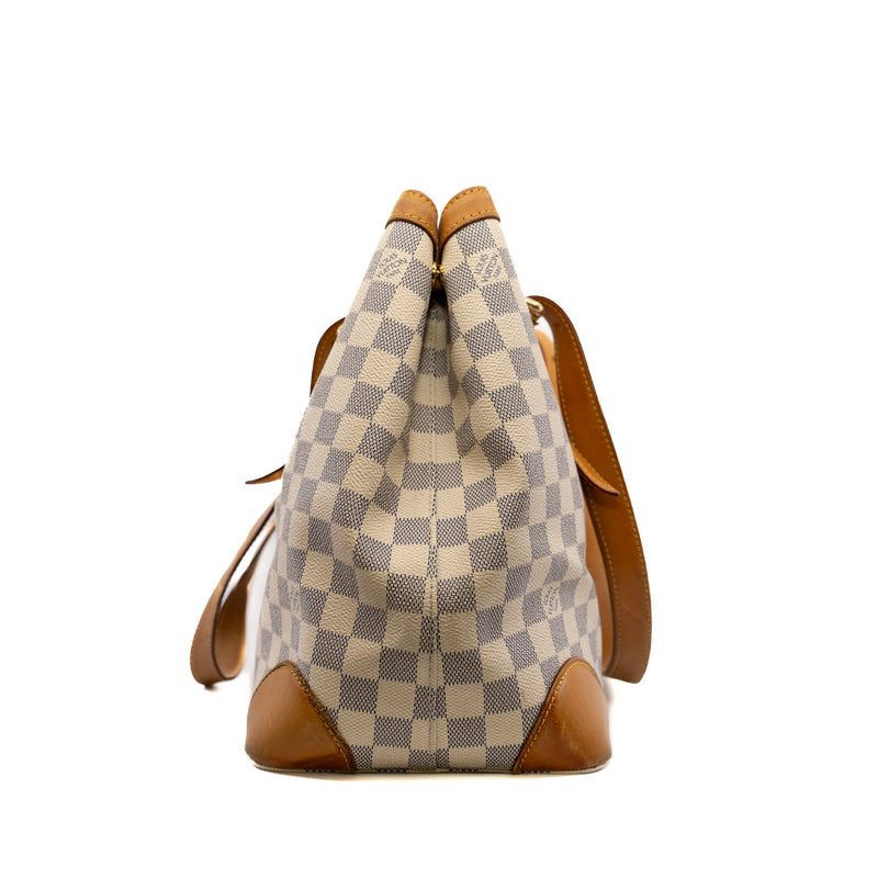 Hampstead MM Damier Azur Tote Bag Ghw 2011 - L'UXE LINK