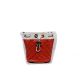 thumbnail tote bucket in lambskin orange/white phw seri 23