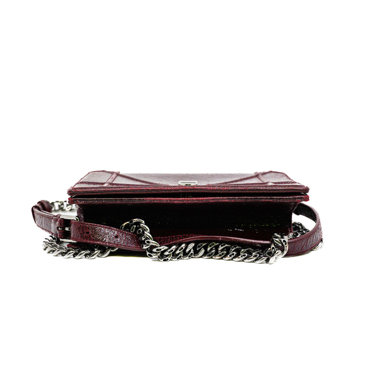 medium diorama in crackled leather red phw 2015