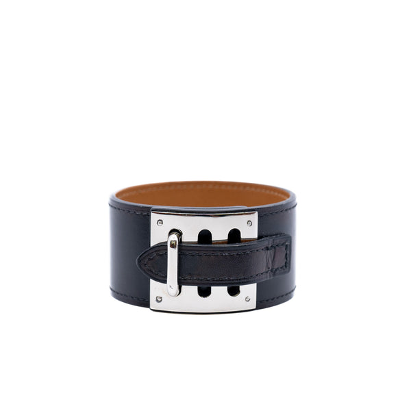 bracelet black wide phw - L'UXE LINK