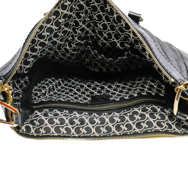 tote in leather black - L'UXE LINK