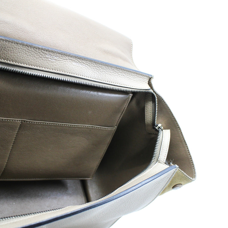 Trapeze Bag Medium Leather  grey - L'UXE LINK