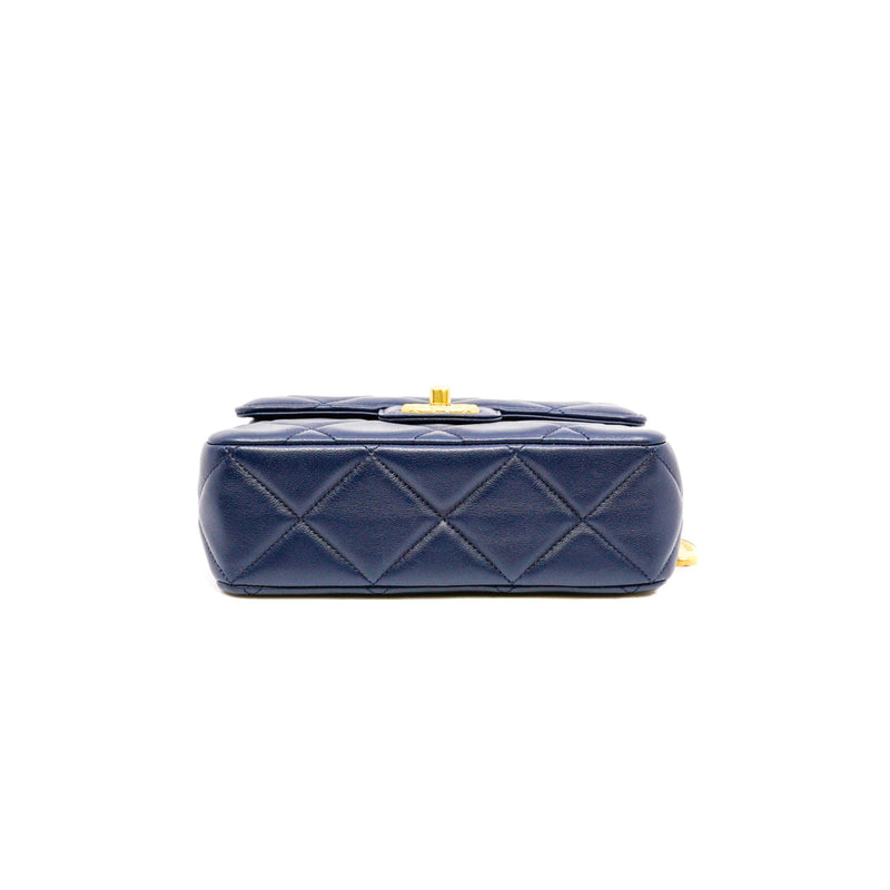 mini square cf in lambskin navy ghw #U0N7XXXX