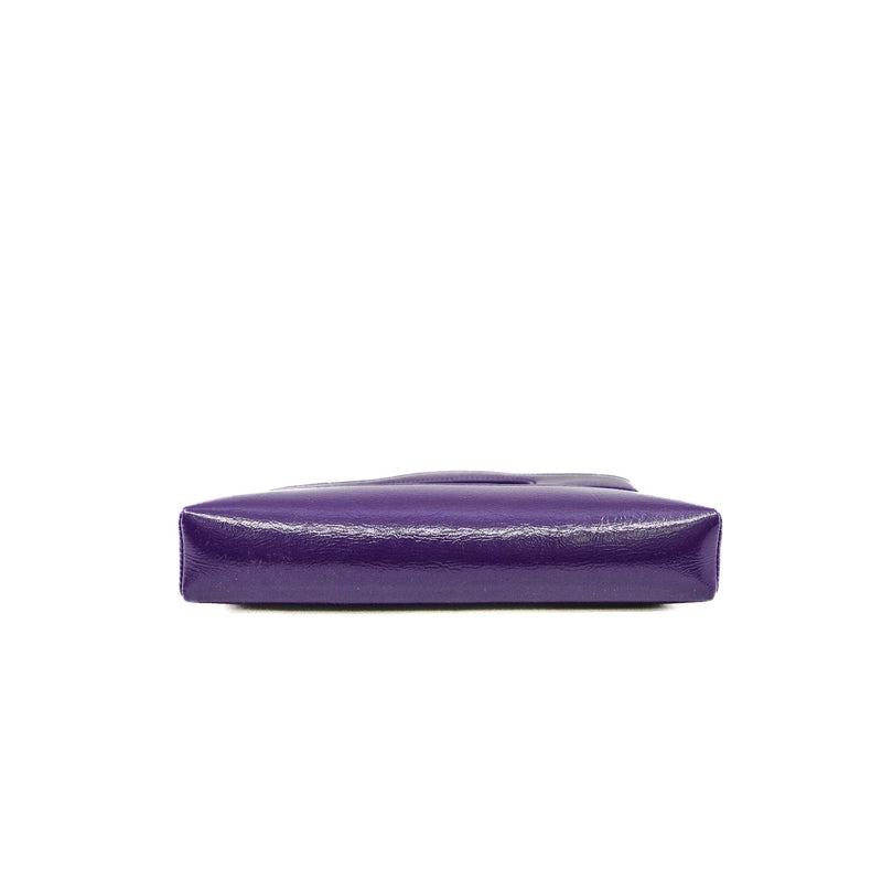 mini 31 clutch in purple shining calfskin LGHW