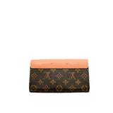 thumbnail pallis long wallet in monogram/nude pink leather ghw