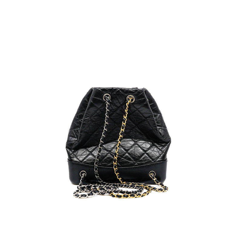 small Gabrielle backpack in calfskin black ghw seri30