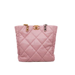 Medium 19 Lambskin Quilted Shopping Bag Pink #PJ58xxx - L'UXE LINK