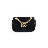 thumbnail GG marmont shoulder bag in black velvet ghw