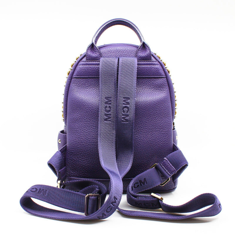 mini pink strass backpack in purple - L'UXE LINK