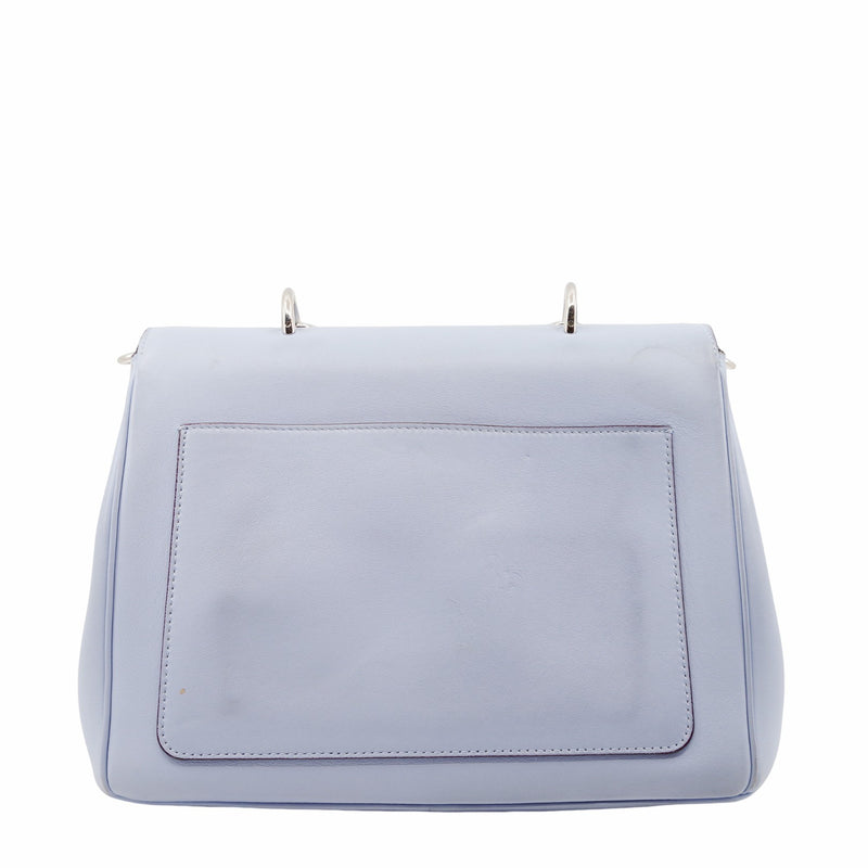 Be Dior  Flap Bag Medium Leather Blue And Red PHW - L'UXE LINK