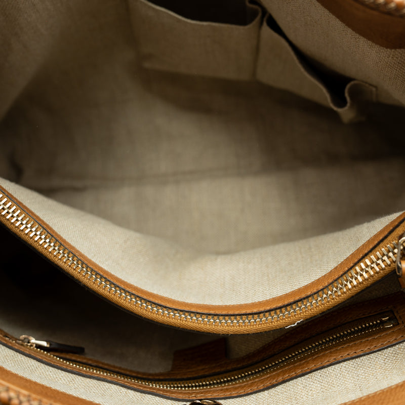 GG In Brown/Beige Canvas/Leather Marrakech Tote Bag GHW - L'UXE LINK