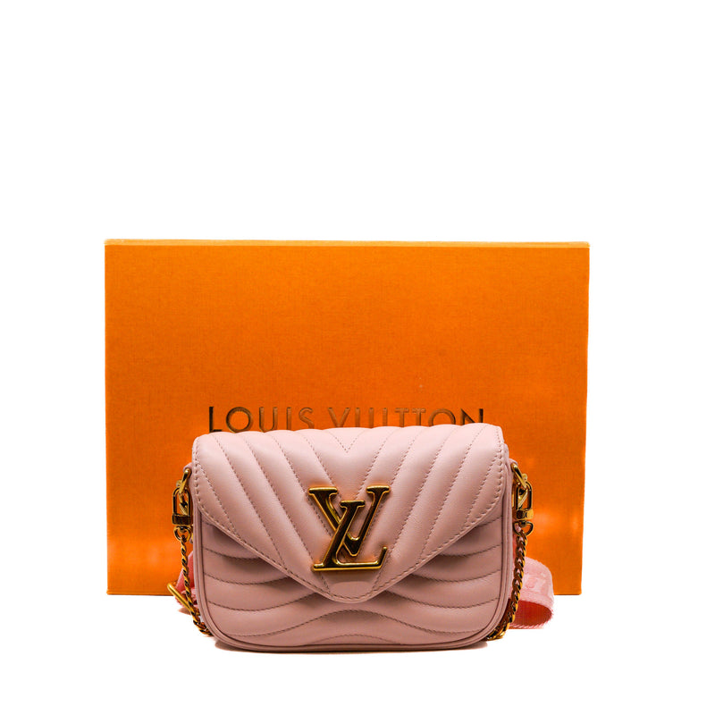 New Wave Multi Pochette Pink Leather Crossbody Bag L UXE LINK