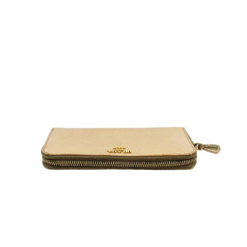 Zip Around Wallet Saffiano Leather Long - L'UXE LINK