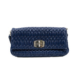 thumbnail nappa matelasse crystal in navy calfskin phw