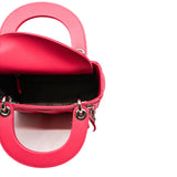 thumbnail lady dior mini in hotpink lambskin phw