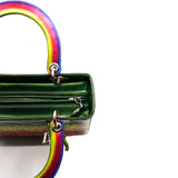 thumbnail limited edition medium lady dior with words in rainbow phw 2017