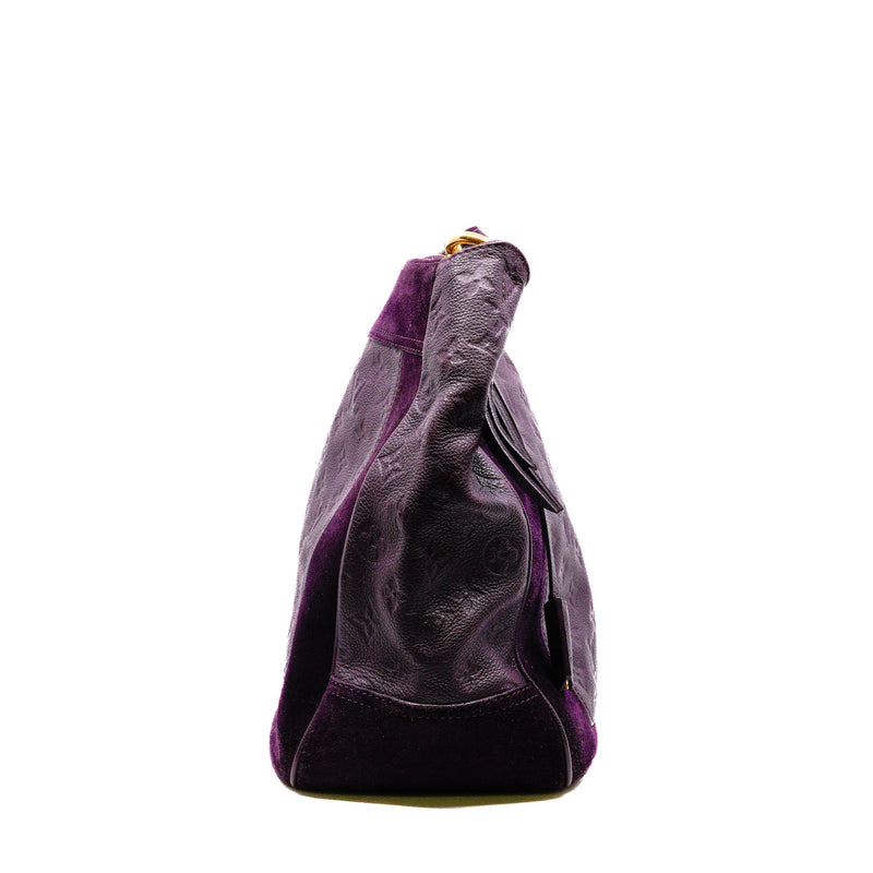 Audacieuse MM Monogram Empreinte Aube Purple Suede/Calf GHW With Strap - L'UXE LINK