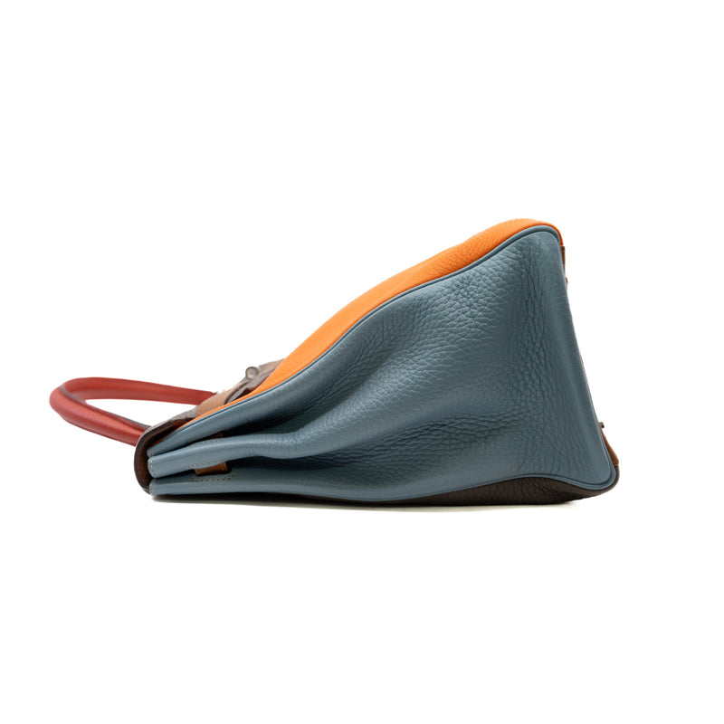 Kelly 35 Togo Leather In Orange/Brown PHW P Stamp - L'UXE LINK