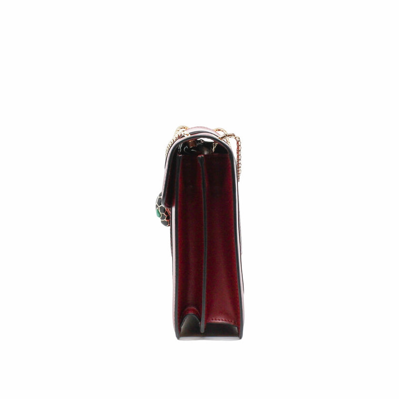 SERPENTINE MM RED DOUBLE FLAP GHW - L'UXE LINK