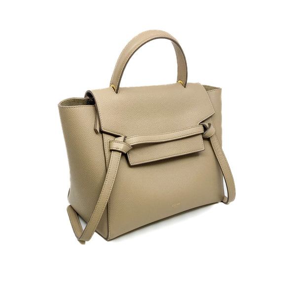 MICRO BELT BAG in calfskin light taupe