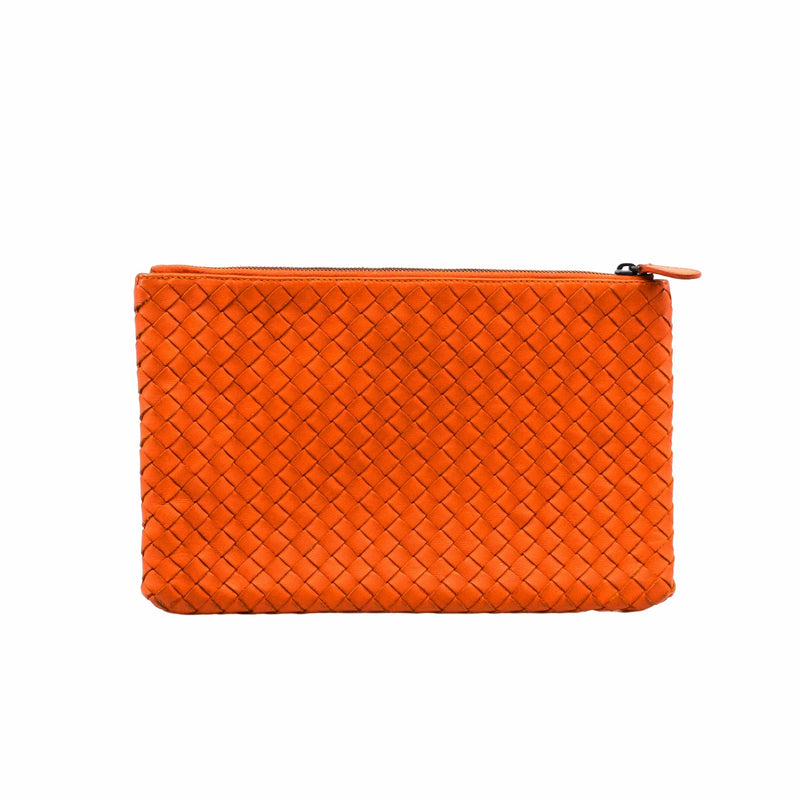 medium orange clutch shw - L'UXE LINK