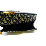 thumbnail mini 30 montaigne with chain in blue dior oblique jacquard ghw 2023