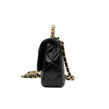 thumbnail mini cf with handle in black shiny calfskin ghw #CP82XXXX