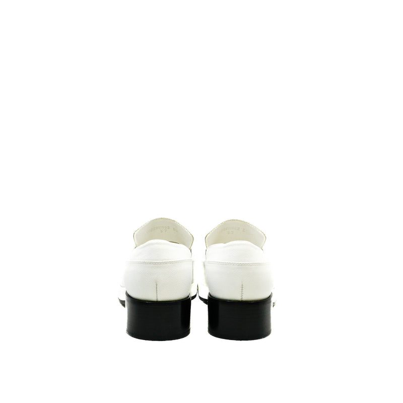 Gatsby White Calfskin Loafers Size 37 - L'UXE LINK