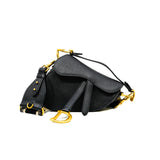 thumbnail small saddle bag in strap grained calfskin in ghw