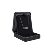 thumbnail T-Toe open necklace in  horizontal blue diamonds bar 18kwg