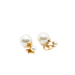 Gold Tone Logo And Star Drop Tribales Earrings - L'UXE LINK