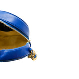 thumbnail Mini around vanity case with pearl crush in lambskin blue ghw seri 30