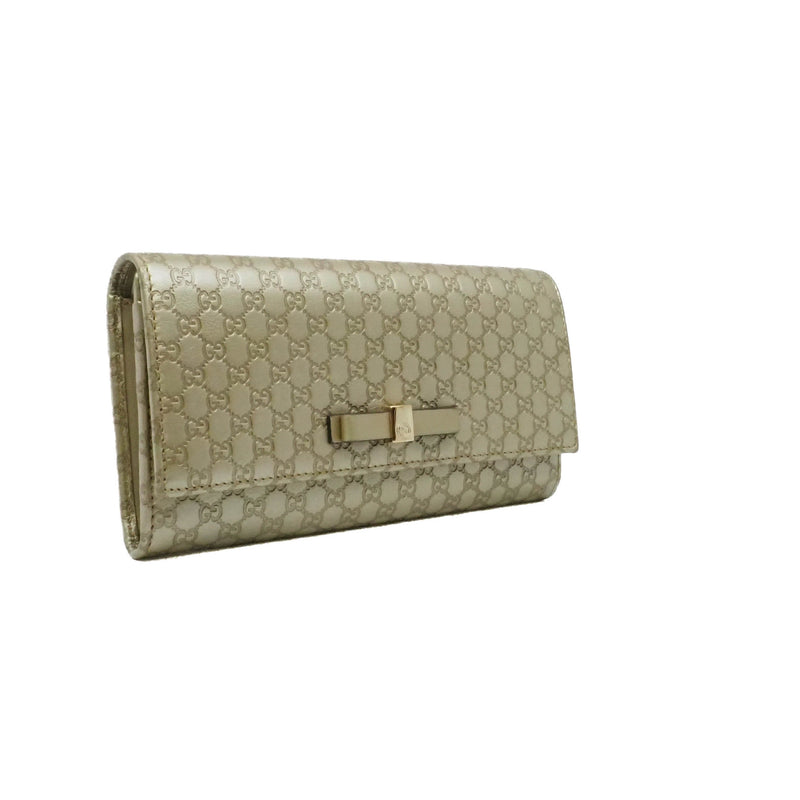 wallet patent with gg logo  gold - L'UXE LINK