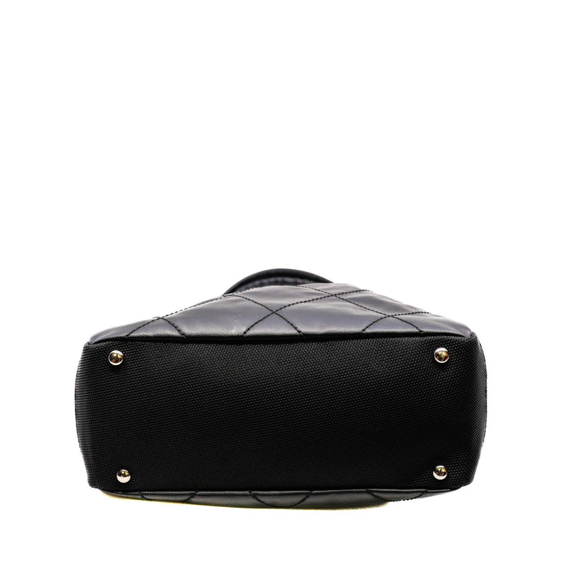 vintage small tote bag in black calfskin phw seri 1177xxxx