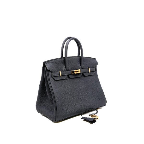 birkin 25 gris misty H0 togo rghw w stamp